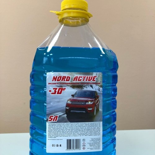 Жидкость низкозамерзающая ЖЕЛТАЯ крышка (-25С)  "Nord Active" 5 л.