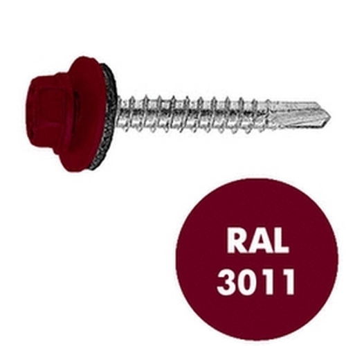 RAL 3011 Самор. кровел. 4,8х35 / сверло / коричневый красный