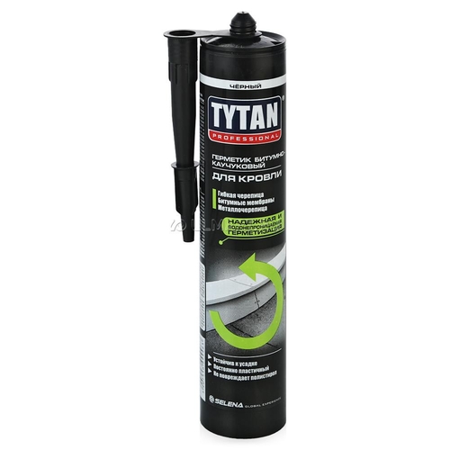 Герметик / Tytan Professional / битумно-каучуковный для кровли / 310 мл / черный