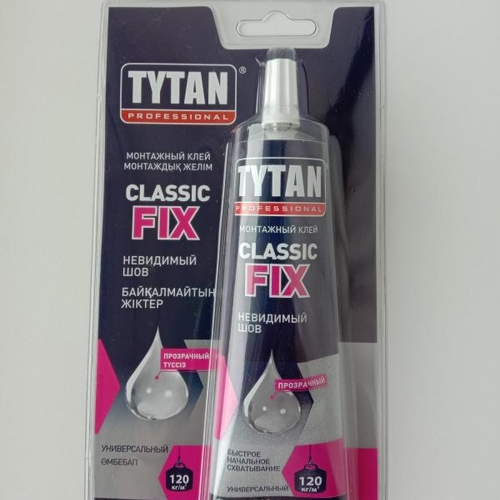 Клей монтажный / Tytan Professional / Classic Fix / прозрачный / 100  мл