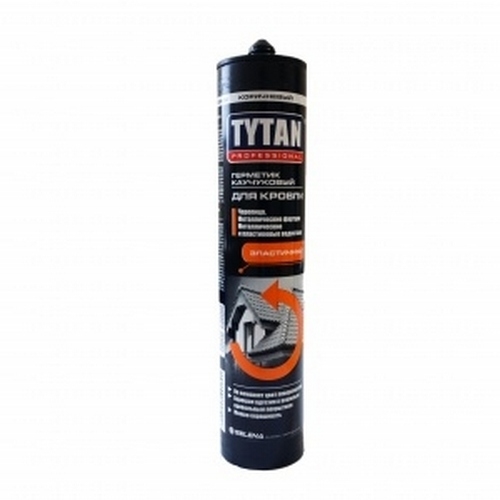 Герметик / Tytan Professional / каучуковый для кровли / 310 мл / коричневый