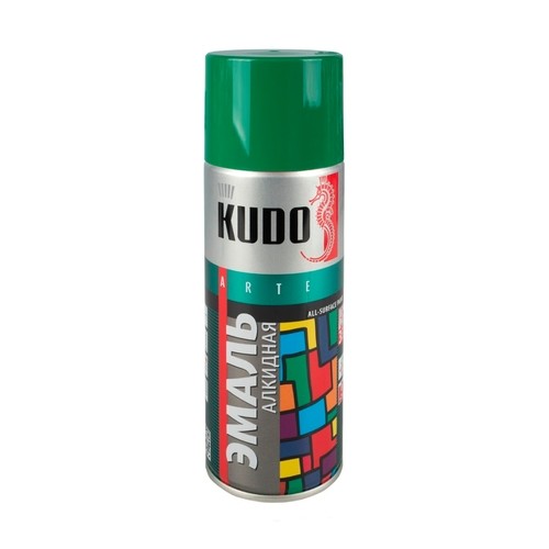 Эмаль универсальная алкидная / зеленая / 520мл / KUDO KU-10081