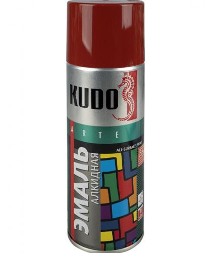 Эмаль универсальная / красно-коричневая / 520мл / KUDO KU-1024