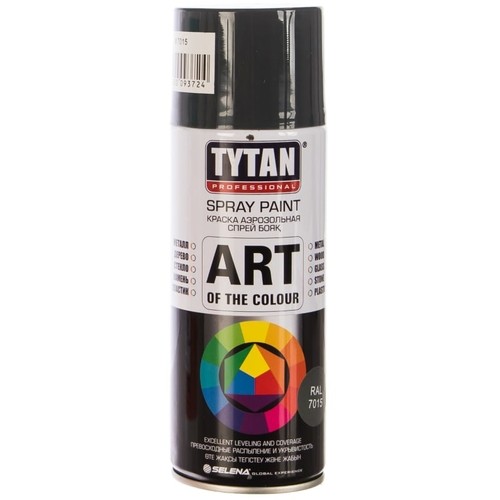 Краска аэрозольная / Tytan Ptofessional Art of the colour / черная матовая RAL 9004