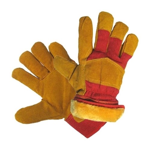 Перчатки утепленные / спилковые иск. мех. / арт. 0128