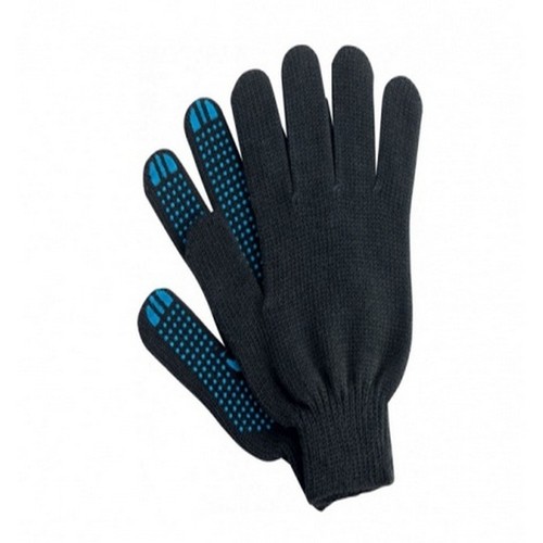 Перчатки с ПВХ / двойные /  черные / 10 кл