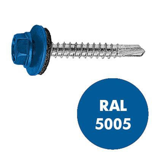 RAL 5005 Самор. кровел. 4,8х70 / сверло / синий