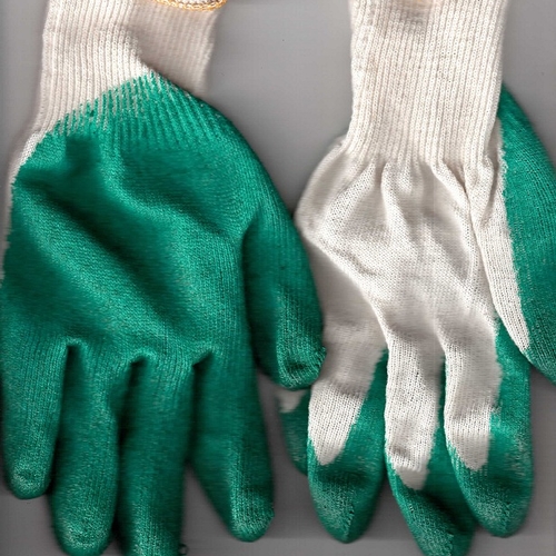 Перчатки ОБЛИТЫЕ / зеленые / красные / желтые  латексное покрытие