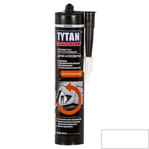 Герметик / Tytan Professional / каучуковый для кровли / 310 мл / черный
